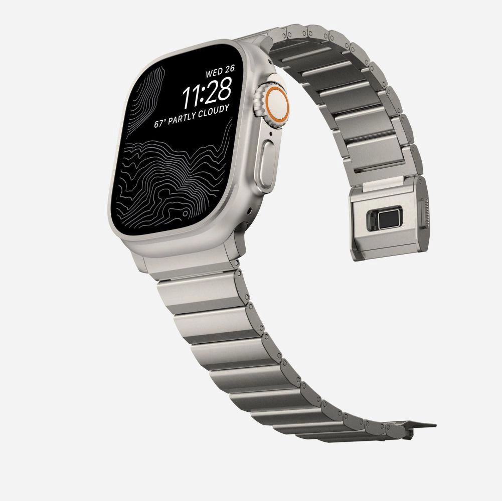 Tech-Protect SteelBand-Armband für Apple Watch 4 / 5 / 6 / 7 / 8 / 9 / SE / Ultra 1 / 2 (42/44/45/49 mm) – Titan