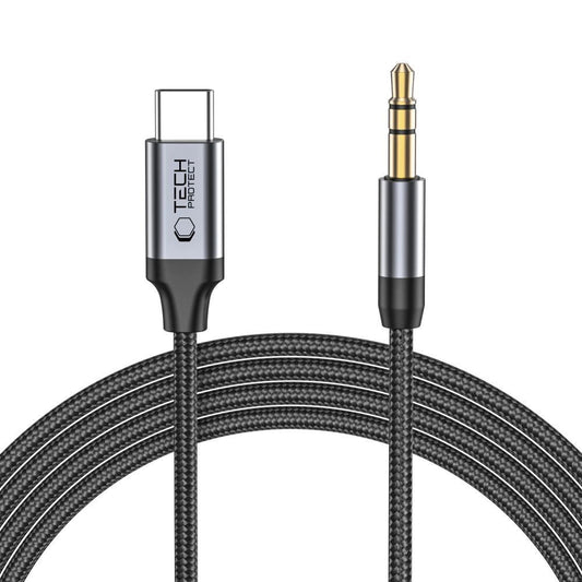 Tech-Protect UltraBoost Audio USB-C / 3,5-mm-Miniklinkenkabel 1 m – Schwarz