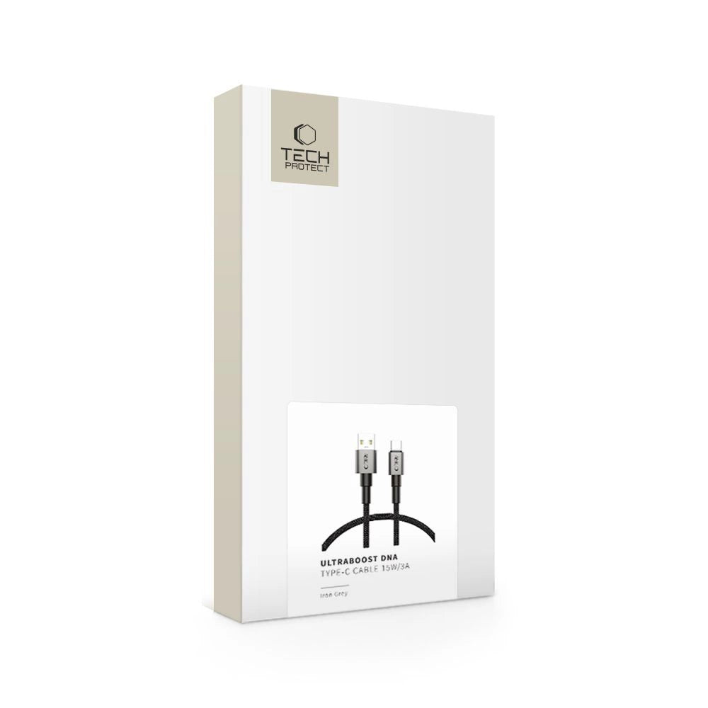 Tech-Protect UltraBoost DNA USB-A / USB-C-Kabel 15W/3A 25 cm - Grau