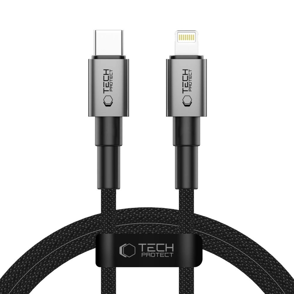 Tech-Protect UltraBoost DNA USB-C / Lightning PD27W/3A Kabel 100 cm – grau
