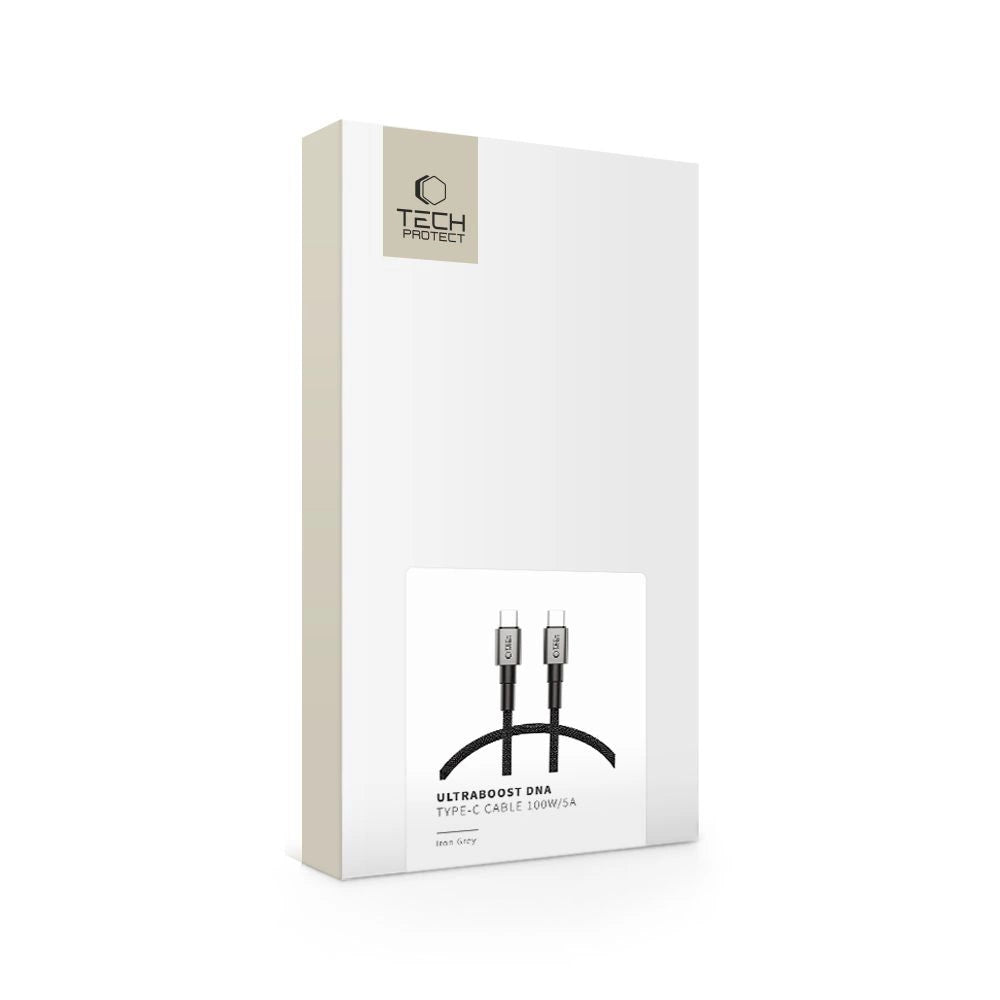 Tech-Protect UltraBoost DNA USB-C PD100W/5A Kabel 25 cm – grau