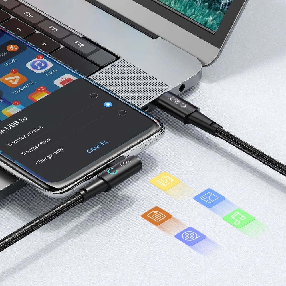 Tech-Protect UltraBoost L USB-C / USB-C-Kabel 60W 6A 1m - grau