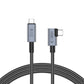 Tech-Protect UltraBoost Max L USB-C 4.0 (gerade) / USB-C 4.0 (gewinkelt) PD-Kabel 240 W 8K 40 Gbit/s 1,5 m – grau