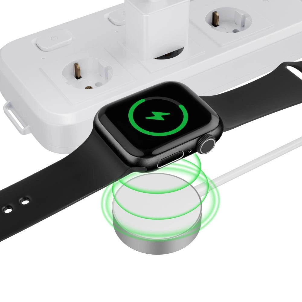 Tech-Protect UltraBoost magnetisches induktives Ladegerät mit USB-C-Anschluss für Apple Watch 1,2 m – Weiß