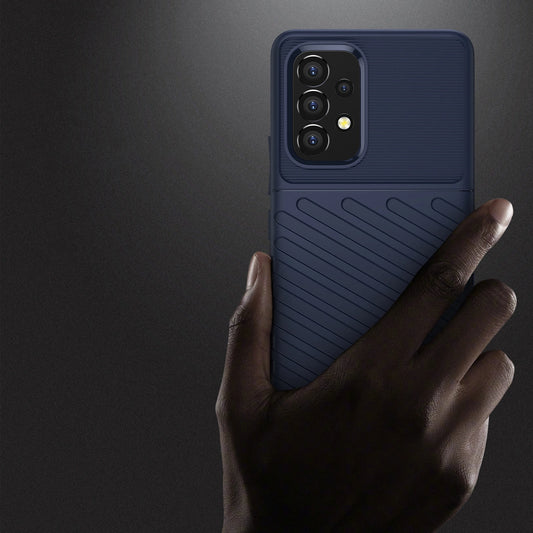 Thunder Case Flexibel Robuste Panzer Handyhülle TPU Schutzhülle für Samsung Galaxy A53 5G blau