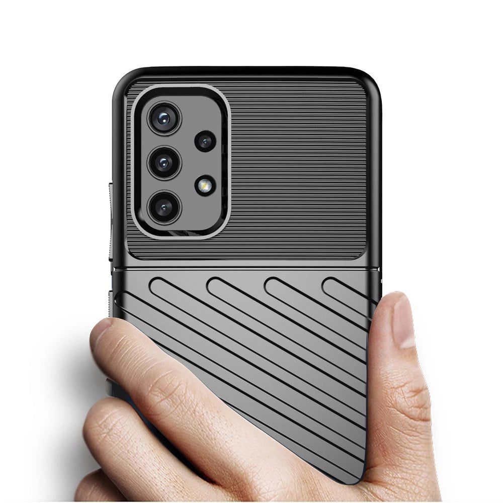 Thunder Case Flexibel Robuste Panzer Handyhülle TPU Schutzhülle für Samsung Galaxy A72 4G blau
