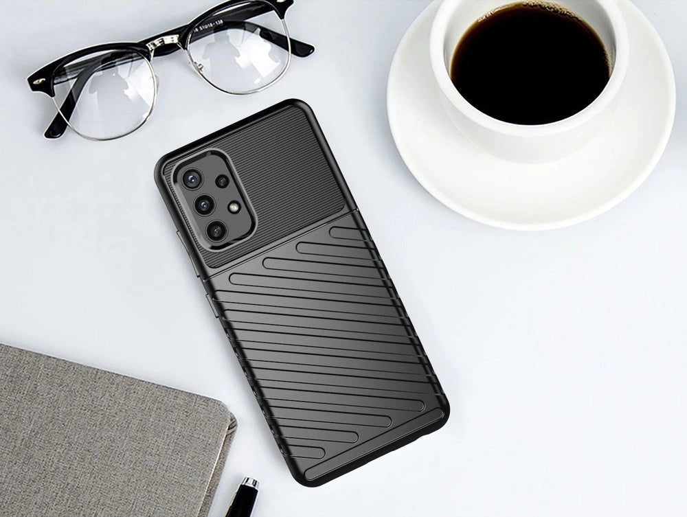 Thunder Case Flexibel Robuste Panzer Handyhülle TPU Schutzhülle für Samsung Galaxy A72 4G schwarz