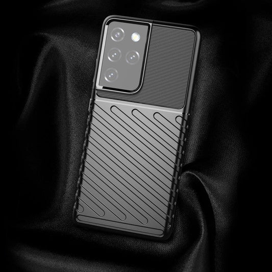 Thunder Case Flexibel Robuste Panzer Handyhülle TPU Schutzhülle für Samsung Galaxy S22 Ultra blau