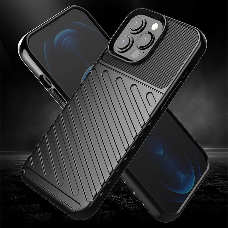Thunder Case Flexibel Robuste Panzer Handyhülle TPU Schutzhülle für iPhone 13 Pro Max blau