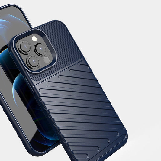 Thunder Case Flexibel Robuste Panzer Handyhülle TPU Schutzhülle für iPhone 13 Pro Max blau