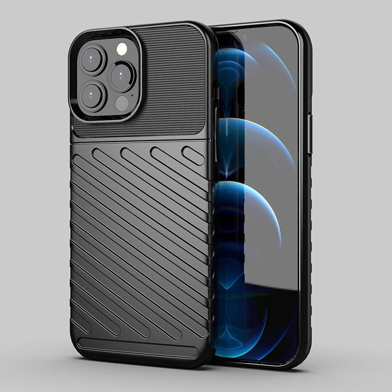 Thunder Case Flexibel Robuste Panzer Handyhülle TPU Schutzhülle für iPhone 13 Pro Max schwarz