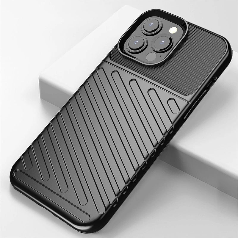 Thunder Case Flexibel Robuste Panzer Handyhülle TPU Schutzhülle für iPhone 13 Pro Max schwarz