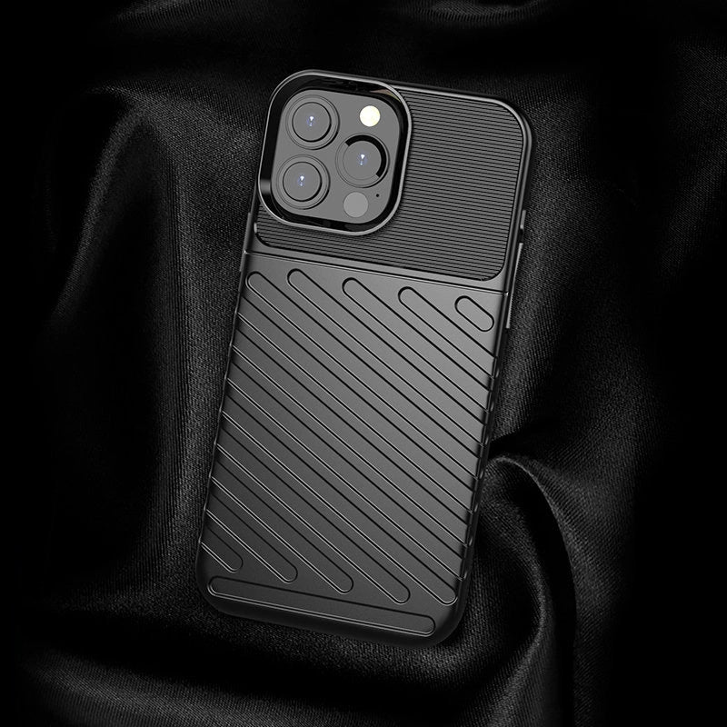 Thunder Case Flexibel Robuste Panzer Handyhülle TPU Schutzhülle für iPhone 13 Pro Max schwarz