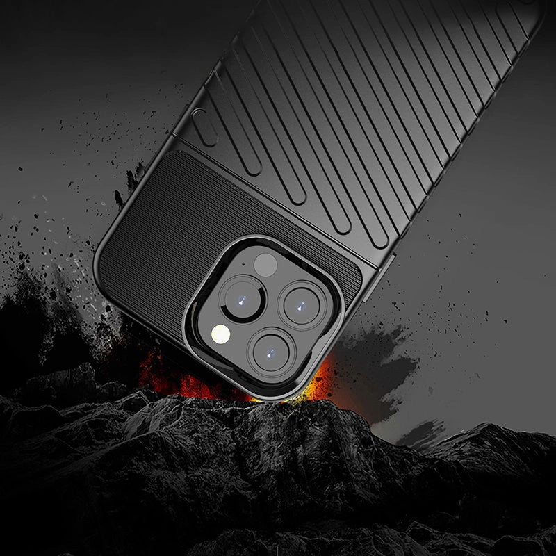 Thunder Case Flexibel Robuste Panzer Handyhülle TPU Schutzhülle für iPhone 13 Pro Max schwarz