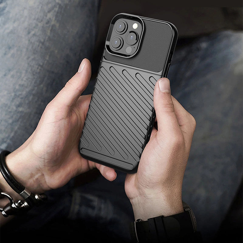 Thunder Case Flexibel Robuste Panzer Handyhülle TPU Schutzhülle für iPhone 13 Pro Max schwarz