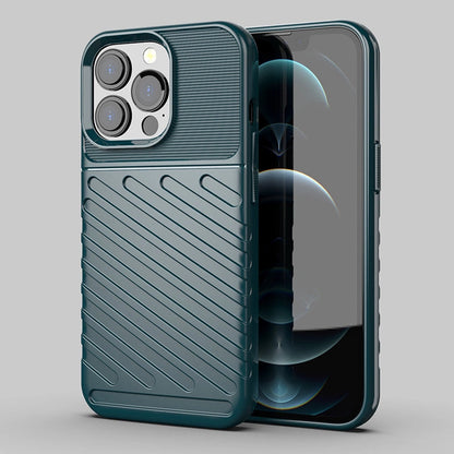 Thunder Case Flexibel Robuste Panzer Handyhülle TPU Schutzhülle für iPhone 13 Pro grün