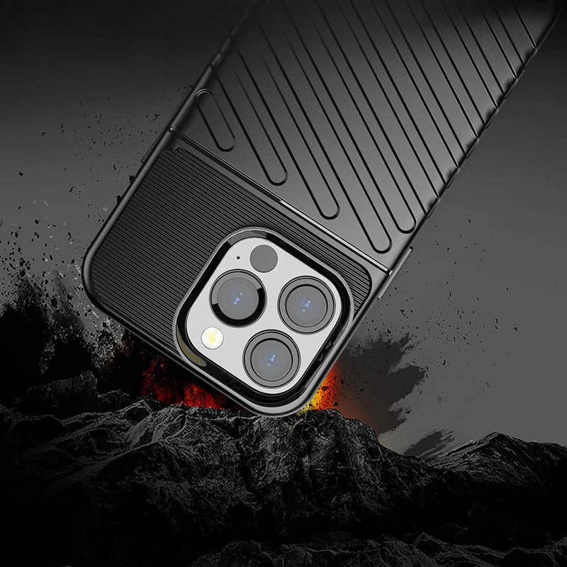 Thunder Case Flexibel Robuste Panzer Handyhülle TPU Schutzhülle für iPhone 13 Pro grün