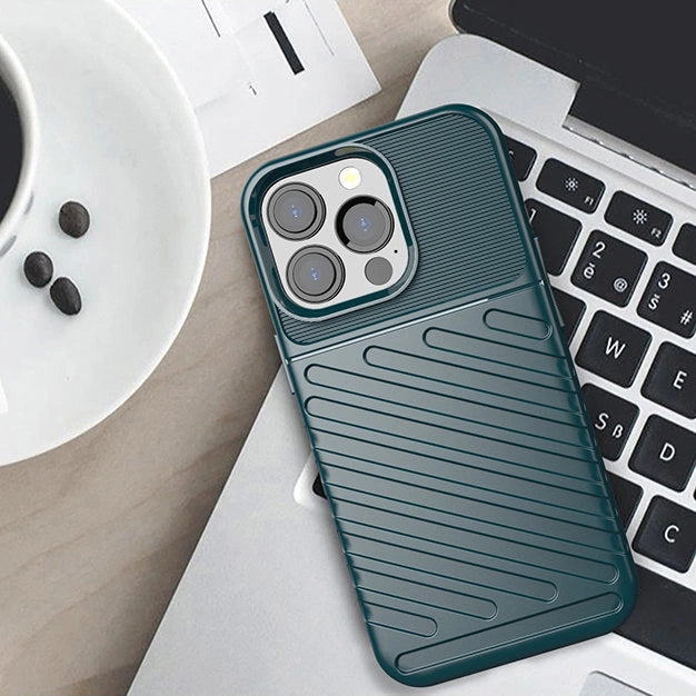 Thunder Case Flexibel Robuste Panzer Handyhülle TPU Schutzhülle für iPhone 13 Pro grün