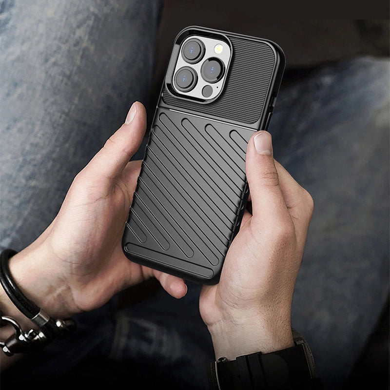 Thunder Case Flexibel Robuste Panzer Handyhülle TPU Schutzhülle für iPhone 13 Pro schwarz