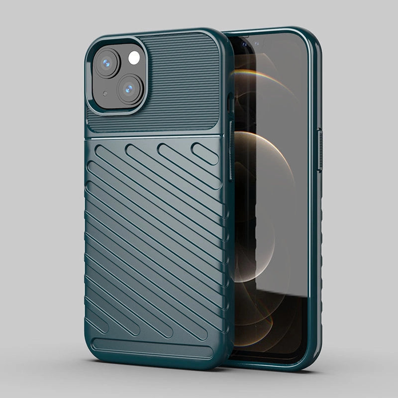 Thunder Case Flexibel Robuste Panzer Handyhülle TPU Schutzhülle für iPhone 13 mini grün