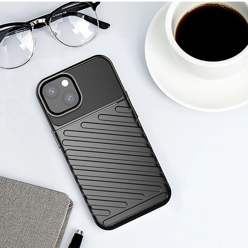 Thunder Case Flexibel Robuste Panzer Handyhülle TPU Schutzhülle für iPhone 13 mini schwarz