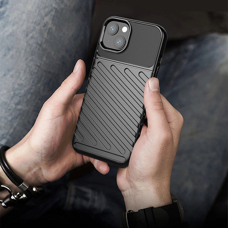 Thunder Case Flexibel Robuste Panzer Handyhülle TPU Schutzhülle für iPhone 13 mini schwarz