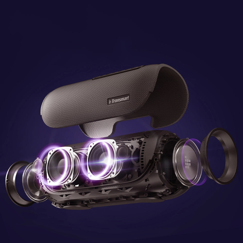 Tronsmart Bang wasserdichter kabelloser Bluetooth-Lautsprecher 60W mit Powerbank-Funktion schwarz (723928)