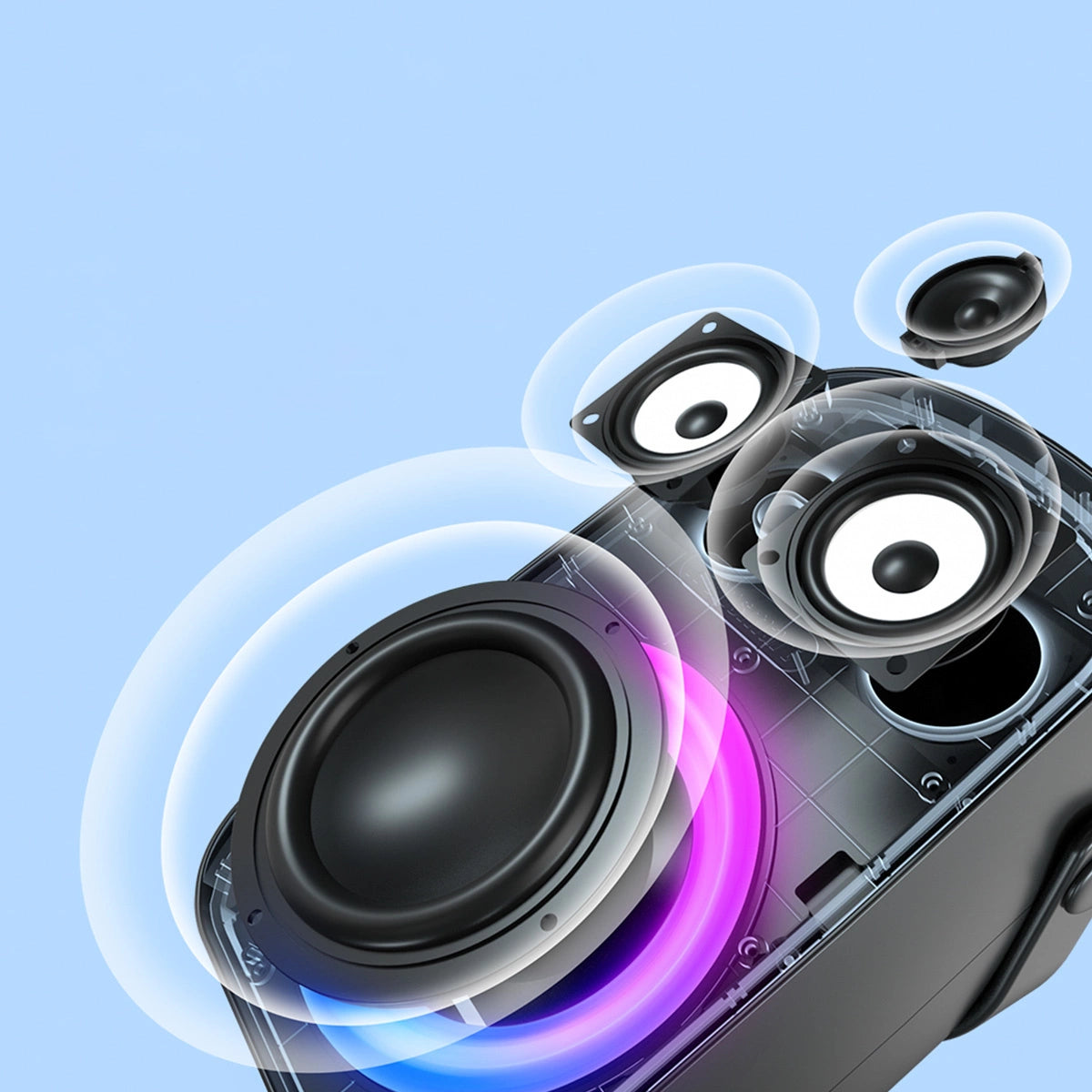 Tronsmart Halo 100 kabelloser Bluetooth-Lautsprecher 60W schwarz