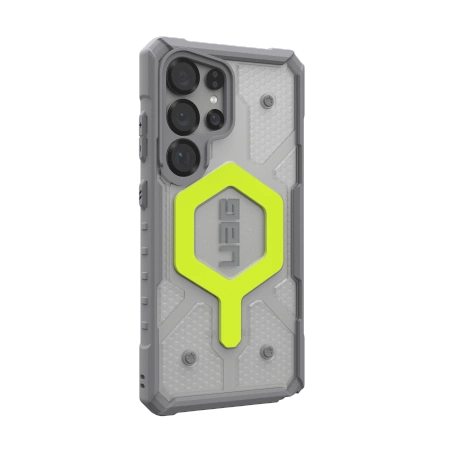 UAG Pathfinder Clear Magnet Bundle Magnethülle und Handschlaufe für Samsung Galaxy S25 Ultra 5G - Grau-Neon