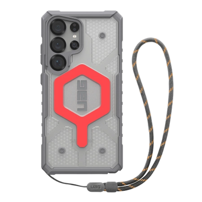 UAG Pathfinder Clear Magnet Bundle Magnethülle und Handschlaufe für Samsung Galaxy S25 Ultra 5G - Grau/Rot