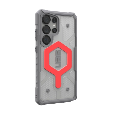 UAG Pathfinder Clear Magnet Bundle Magnethülle und Handschlaufe für Samsung Galaxy S25 Ultra 5G - Grau/Rot