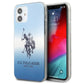 US Polo Assn. Gradient Pattern Collection iPhone 12 mini Hülle - Blau