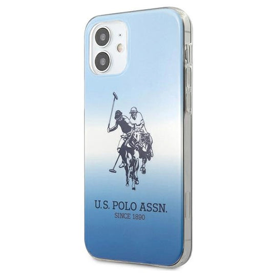 US Polo Assn. Gradient Pattern Collection iPhone 12 mini Hülle - Blau