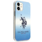 US Polo Assn. Gradient Pattern Collection iPhone 12 mini Hülle - Blau
