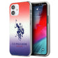 US Polo Assn. Gradient Pattern Collection iPhone 12 mini Hülle - Rot und Blau