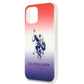 US Polo Assn. Gradient Pattern Collection iPhone 12 mini Hülle - Rot und Blau
