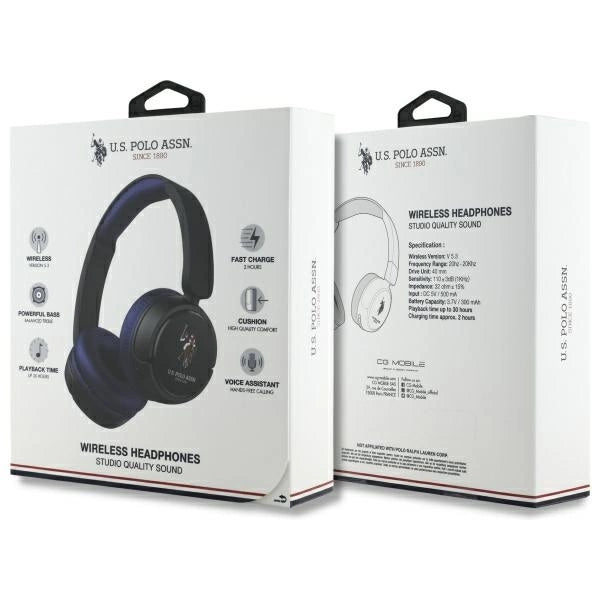 US Polo Bluetooth On-Ear-Kopfhörer USHPV6PCOV Marineblau/Navy DH Color Logo