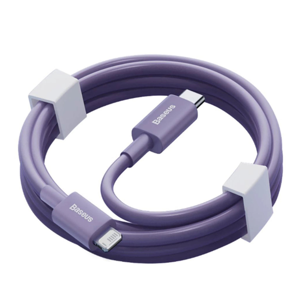 USB-C-Schnelllade-/Datenübertragungskabel – Lightning PD 20 W 1 m Baseus Superior Series – Lila