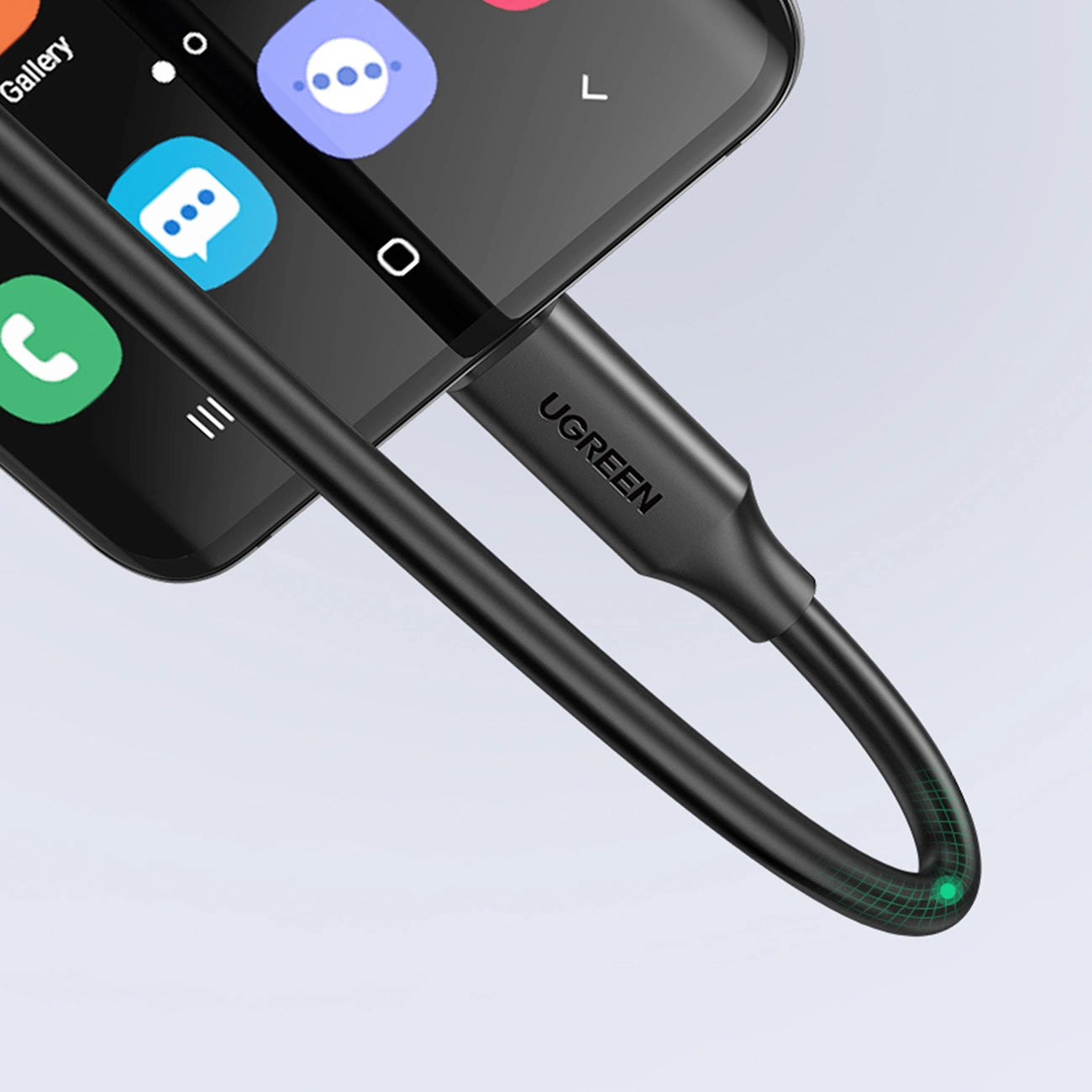 Ugreen 10387 USB-C - USB-C PD QC-Kabel 4K 60Hz 100W 5A 10Gb/s 1m - Schwarz