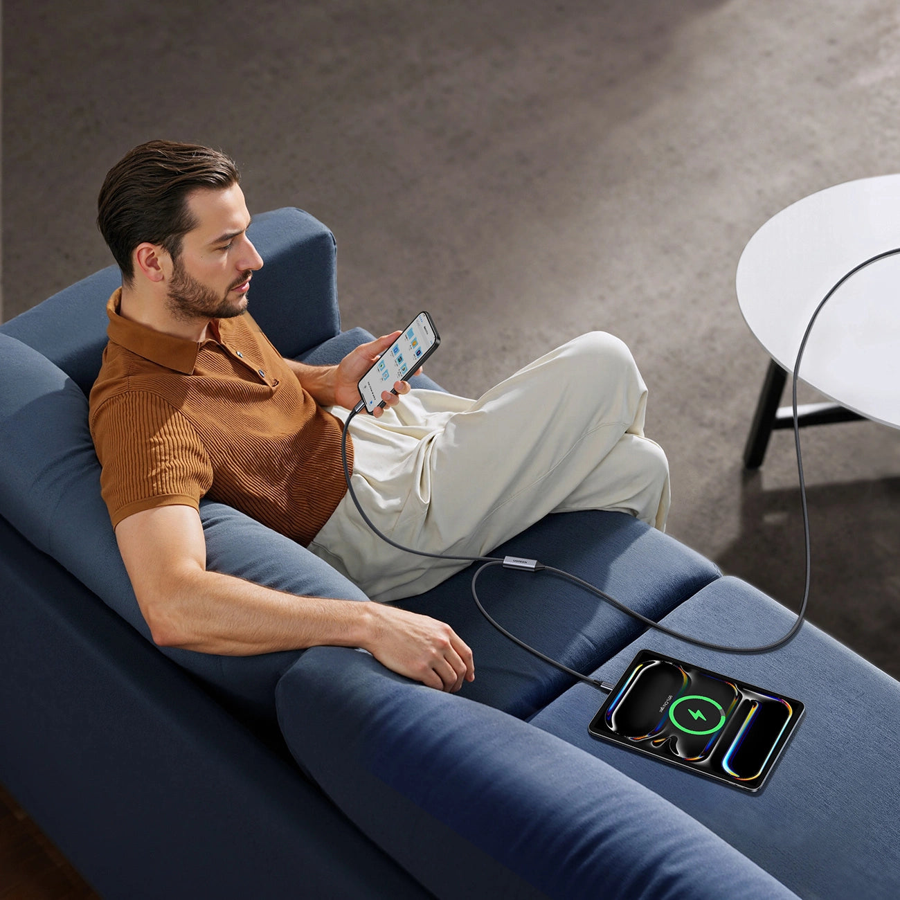 Ugreen 2-in-1 USB-C-Kabel – 2x USB-C PD 140W 2m – Schwarz