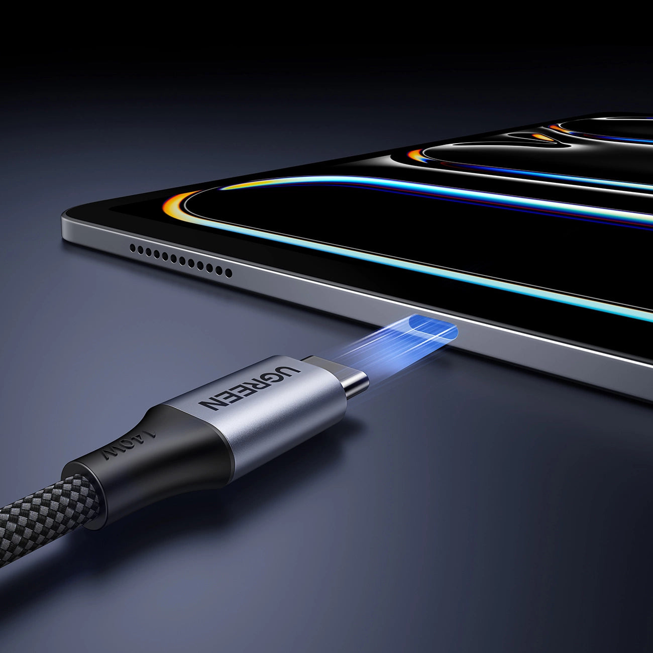 Ugreen 2-in-1 USB-C-Kabel – 2x USB-C PD 140W 2m – Schwarz