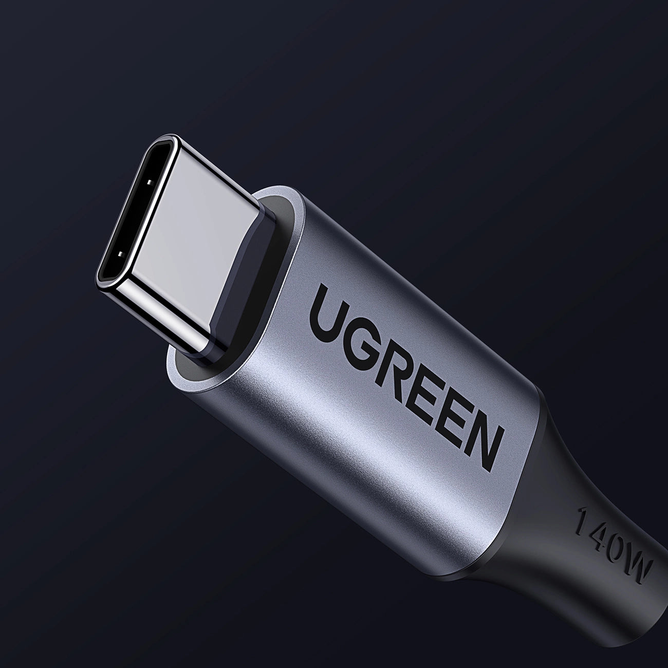 Ugreen 2-in-1 USB-C-Kabel – 2x USB-C PD 140W 2m – Schwarz
