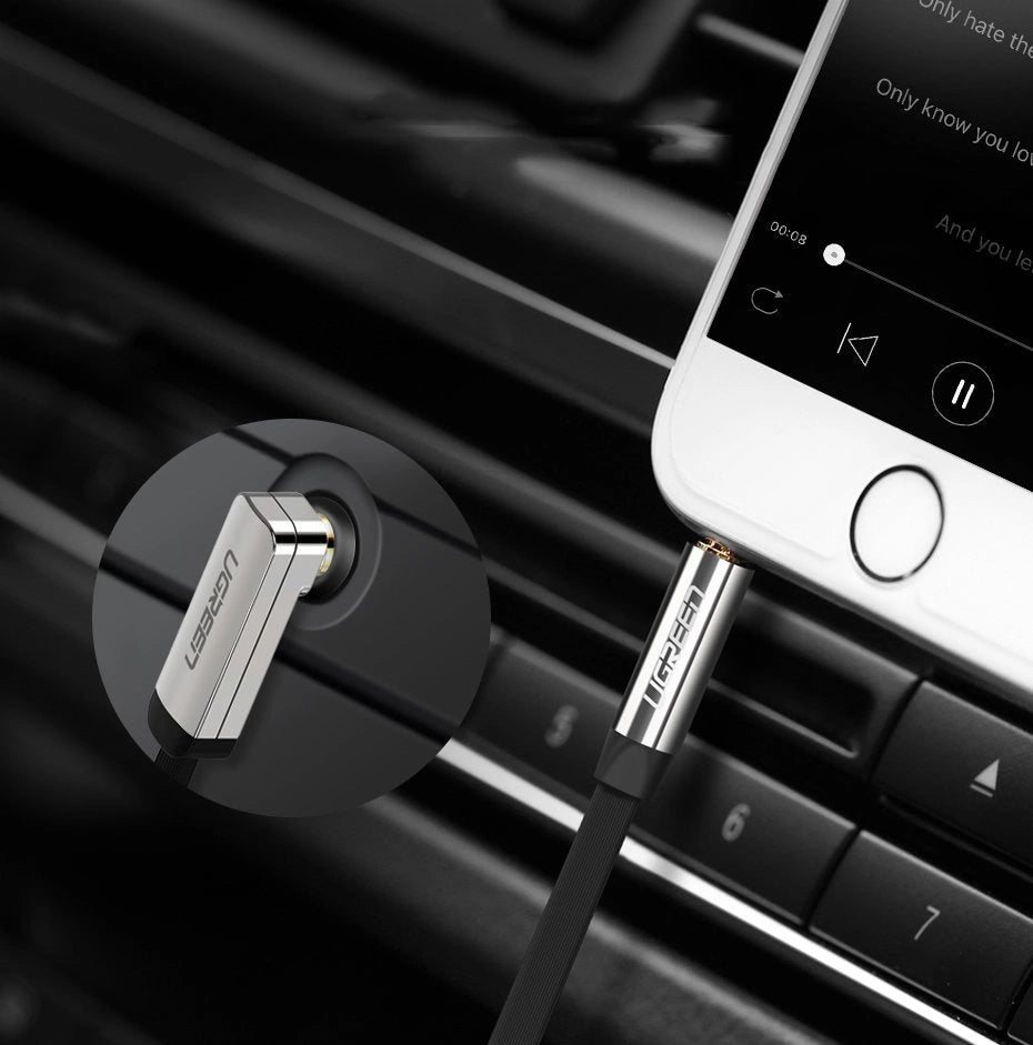 Ugreen AUX-Audiokabel 3,5 mm Miniklinke 0,5 m schwarz (AV119 10596)