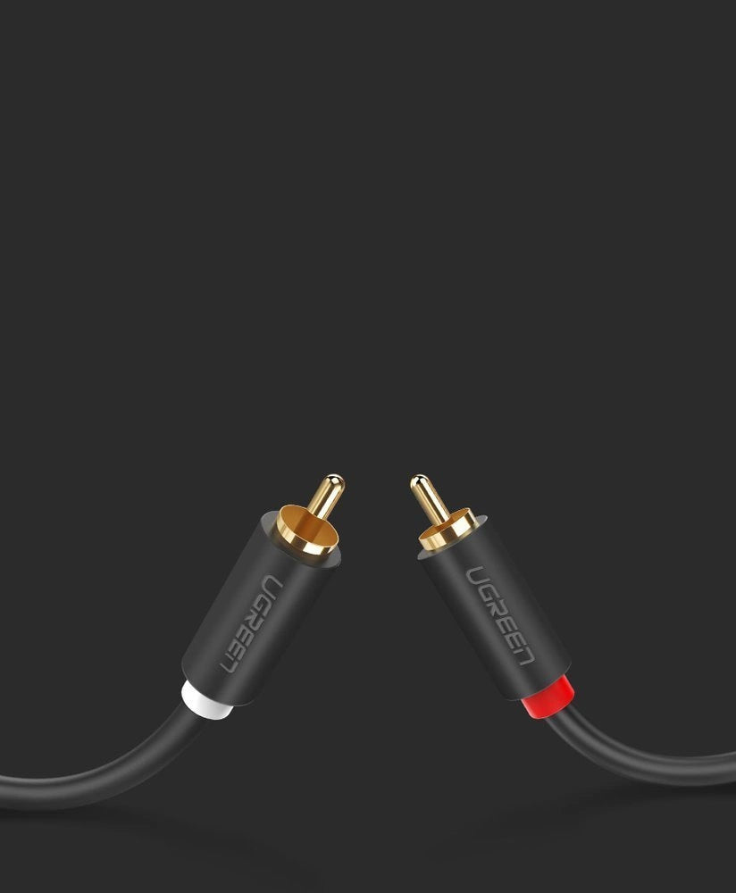 Ugreen AV104 10518 Audiokabel 2RCA (männlich) / 2RCA (männlich) 2 m – grau