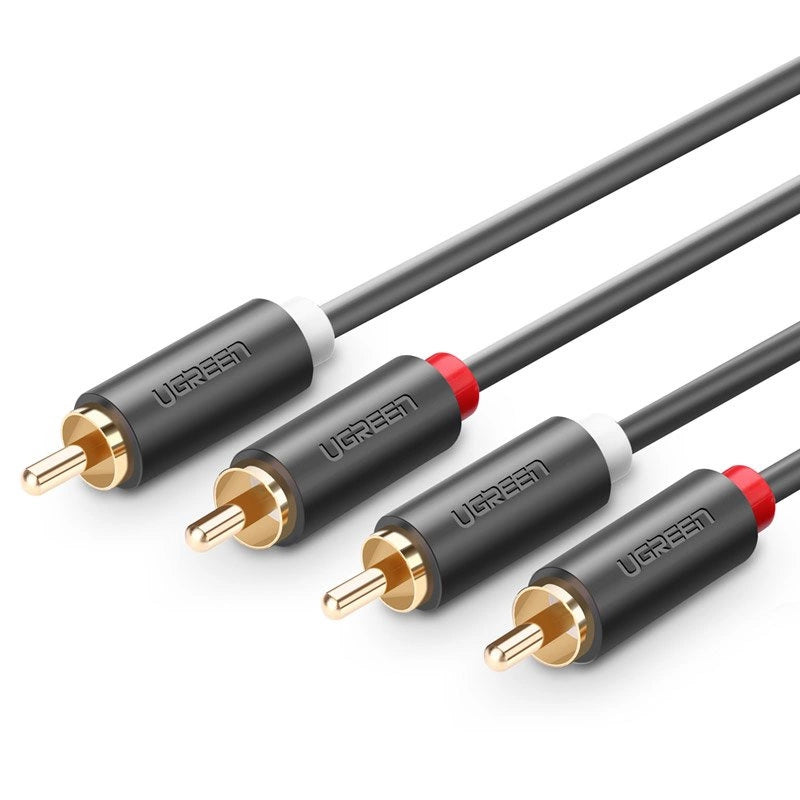 Ugreen AV104 10518 Audiokabel 2RCA (männlich) / 2RCA (männlich) 2 m – grau