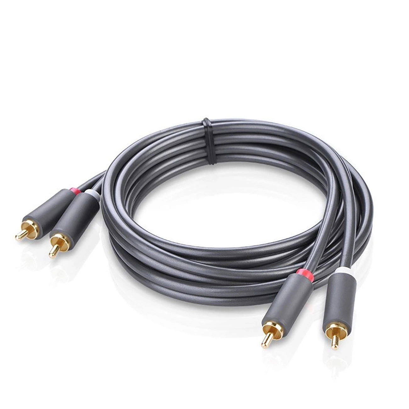 Ugreen AV104 10519 Audiokabel 2RCA (männlich) / 2RCA (männlich) 3 m – grau
