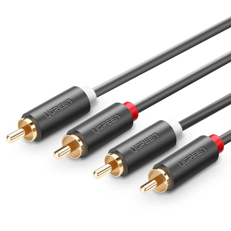 Ugreen AV104 10520 Audiokabel 2RCA (männlich) / 2RCA (männlich) 5 m – grau