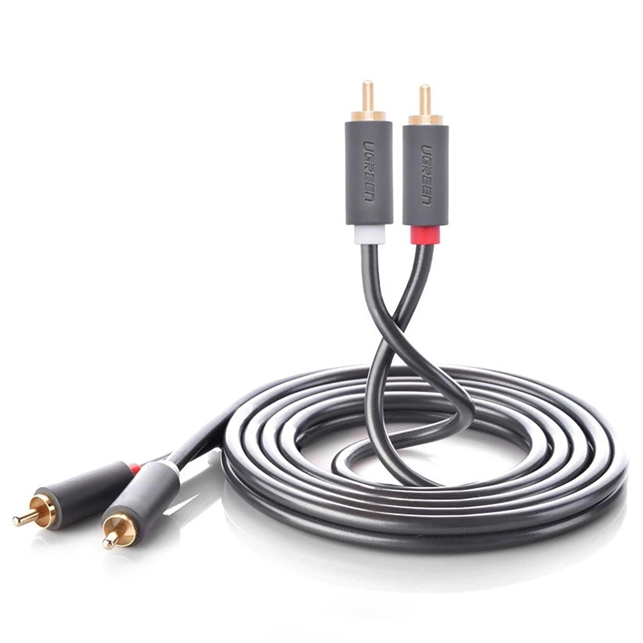 Ugreen AV104 30747 Audiokabel 2RCA (männlich) / 2RCA (männlich) 1 m – grau