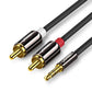 Ugreen AV116 10583 Audio-Miniklinkenkabel 3,5 mm (männlich) / 2RCA (männlich) 1,5 m – schwarz