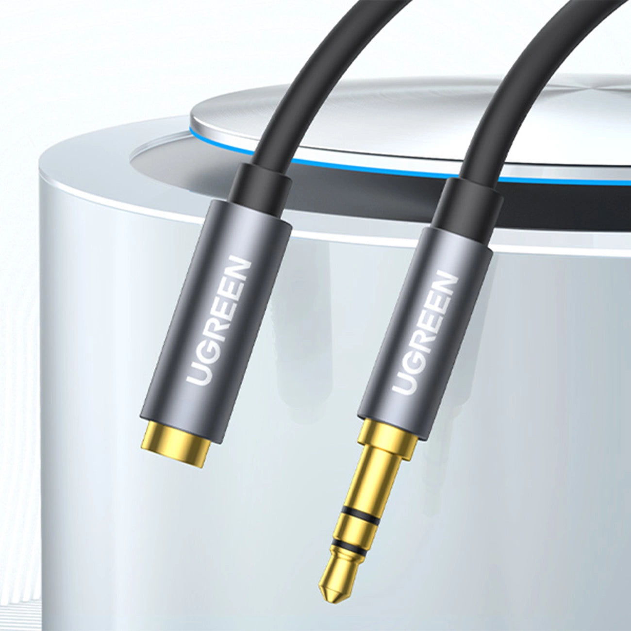 Ugreen AV118 10592 Kabel 3,5 mm Miniklinke (männlich) / 3,5 mm Miniklinke (weiblich) 1 m – Silber